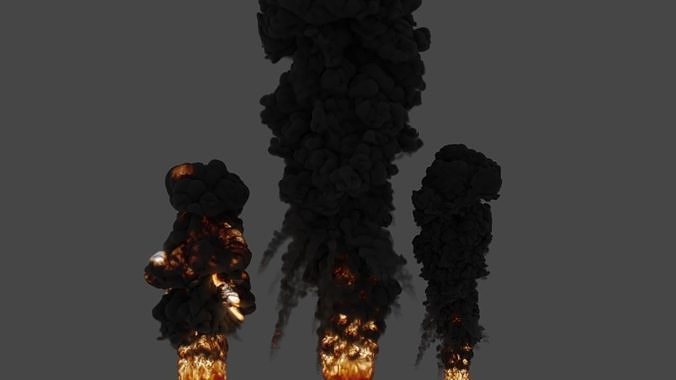 VDB simple explosion 3D model