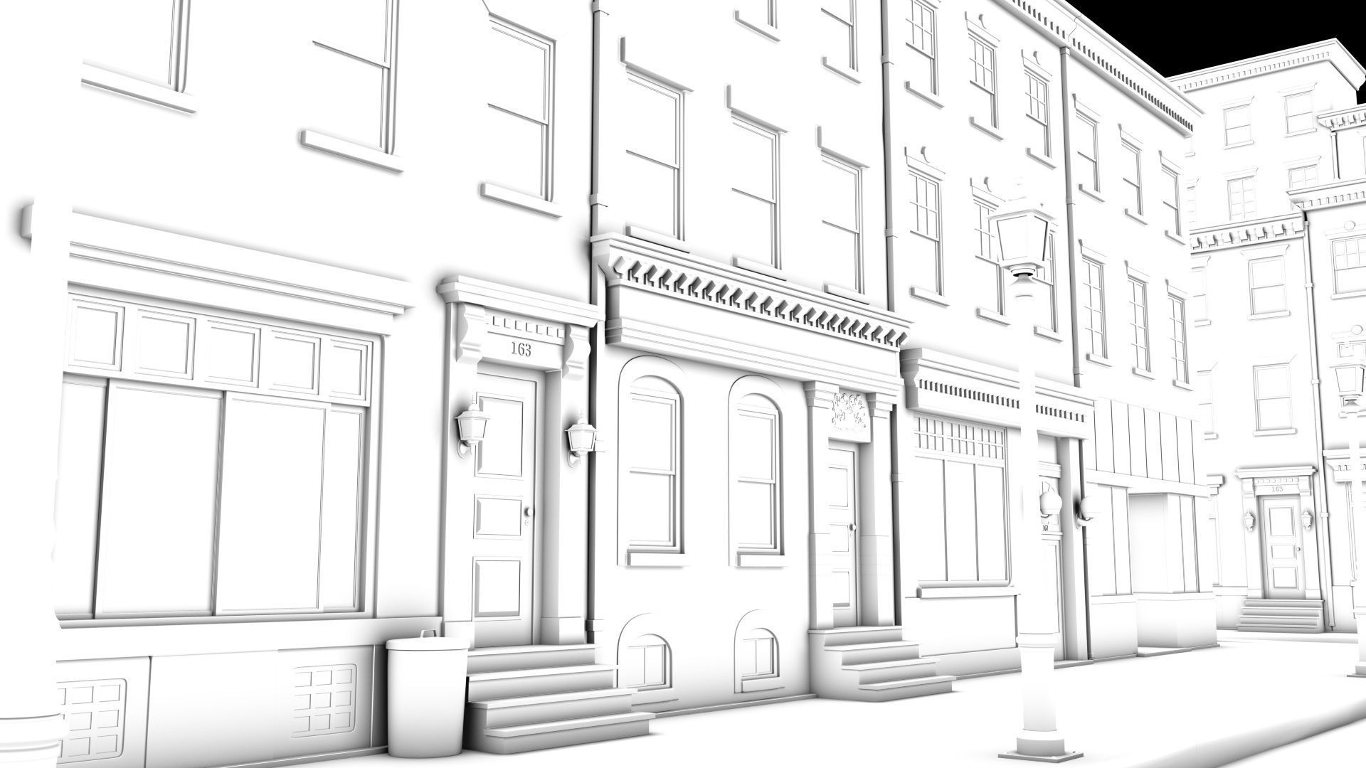 Classic Street 3D model_2