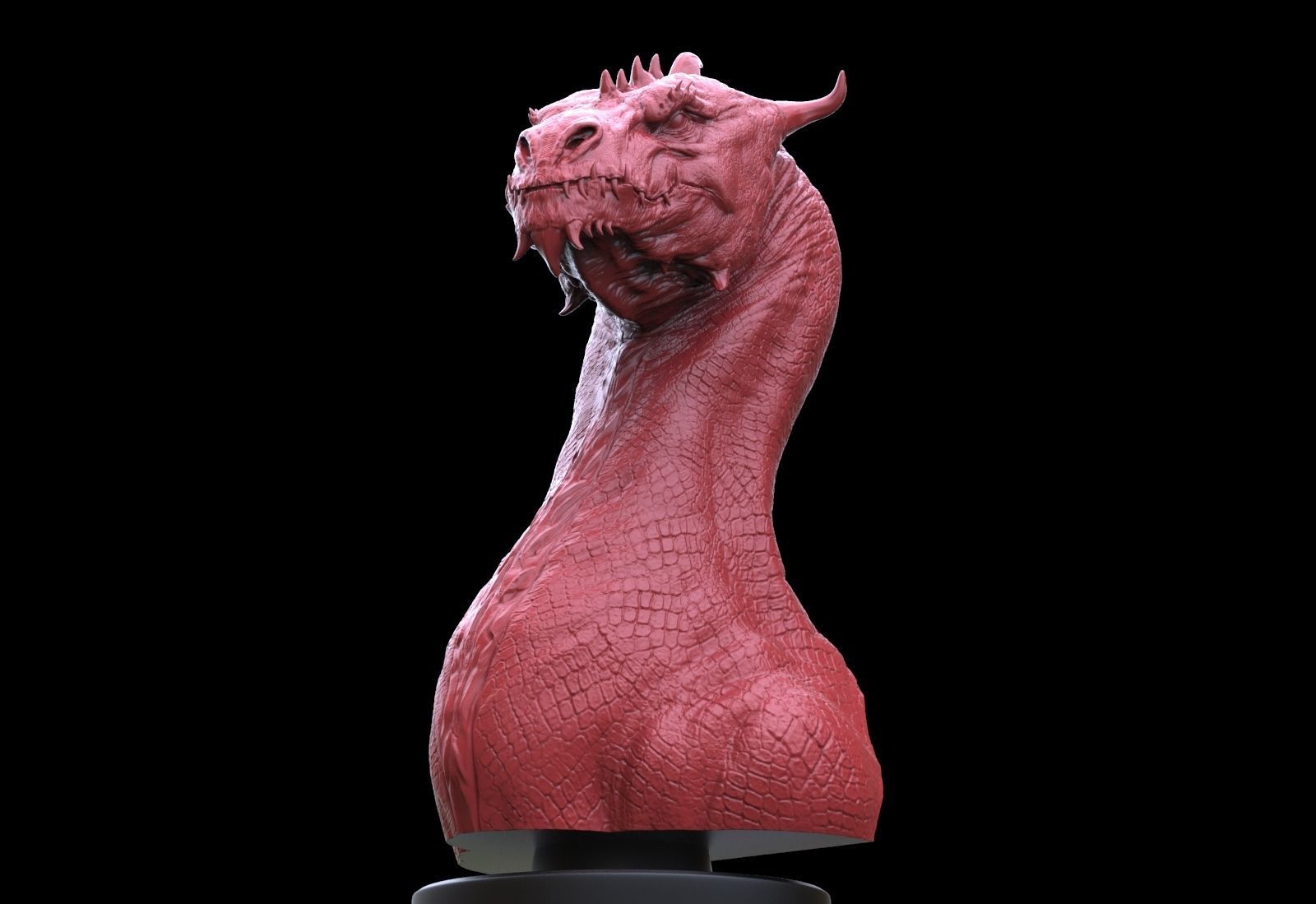 Dragon Bust 3D print model_2