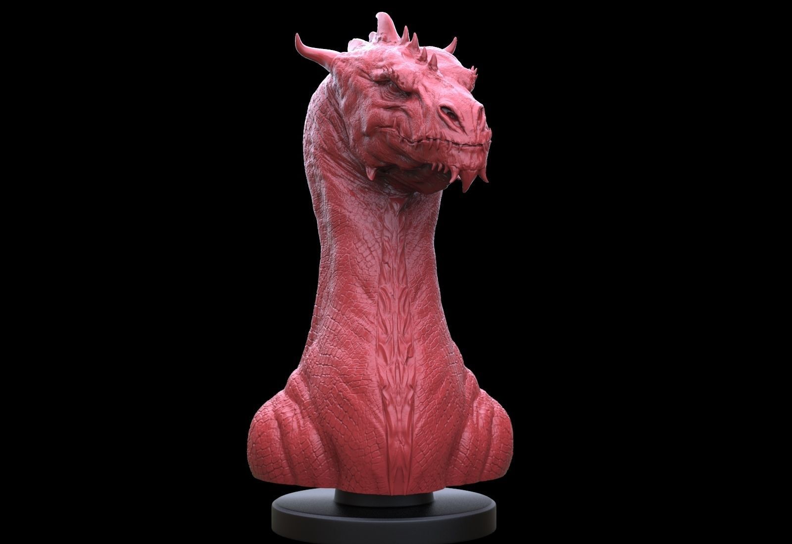 Dragon Bust 3D print model_3