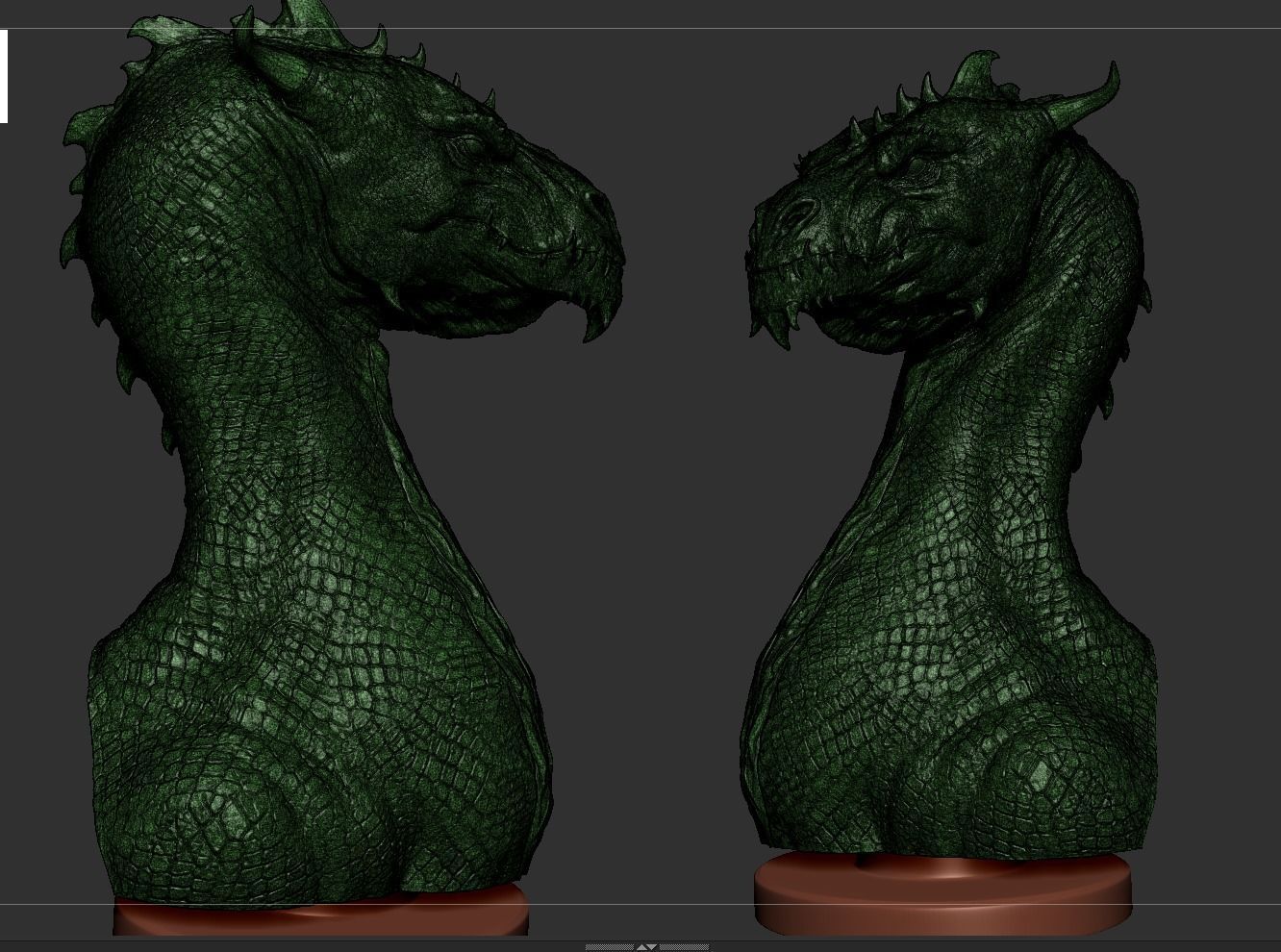 Dragon Bust 3D print model_14