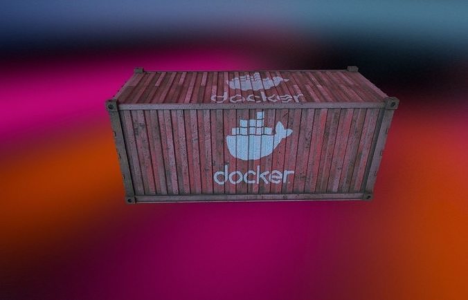 Docker Container 3D model