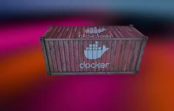 Docker Container 3D model