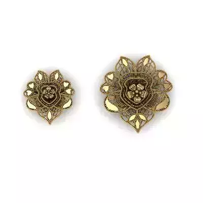 Pendant Set 6 two gold flower brooches