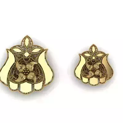 Pendant Set 7 two gold brooches