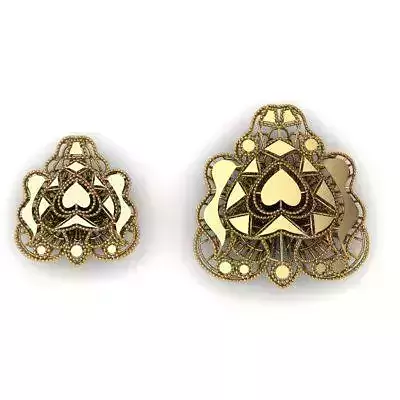 Pendant Set 8 two gold brooches