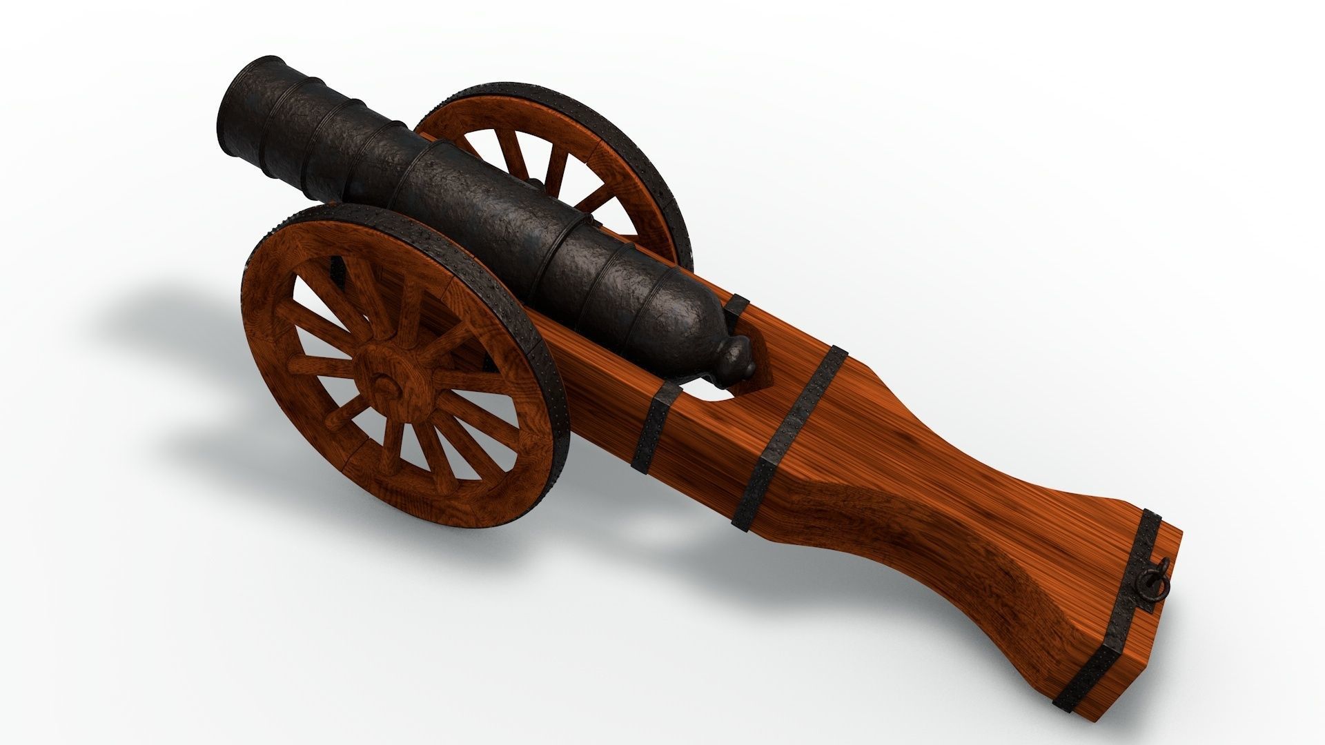 An old medieval cannon 3D model_12
