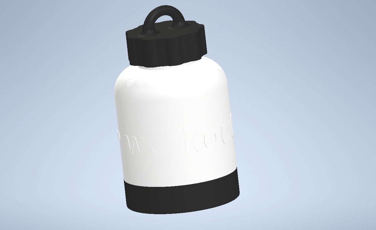 Mini Pre workout jar  Protein carrier  3D print model_2