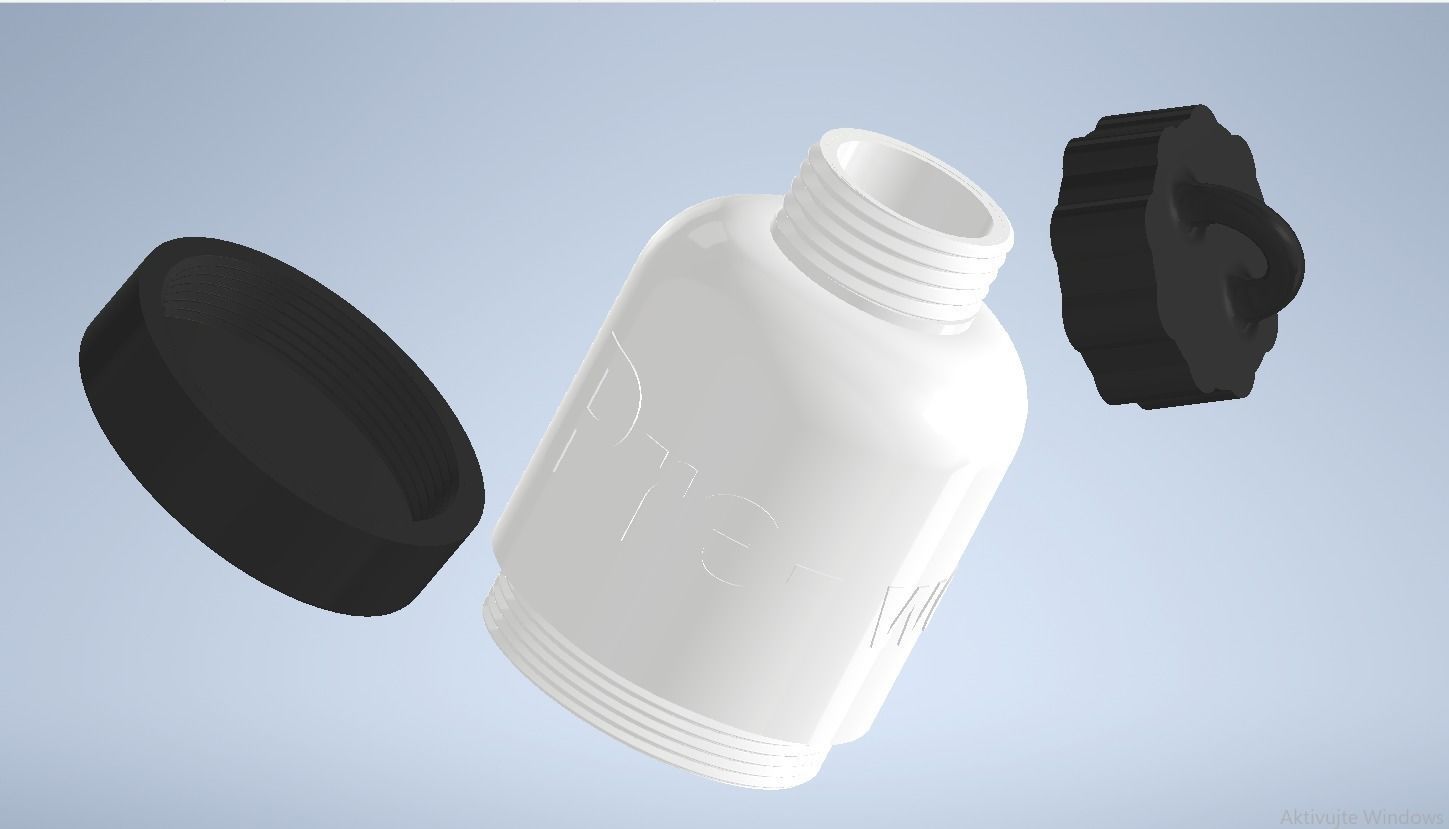 Mini Pre workout jar  Protein carrier  3D print model_3