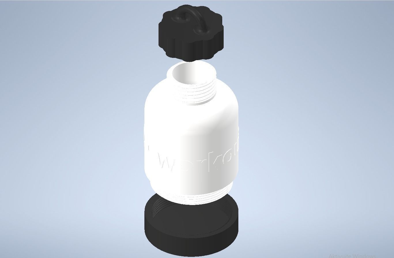 Mini Pre workout jar  Protein carrier  3D print model_1