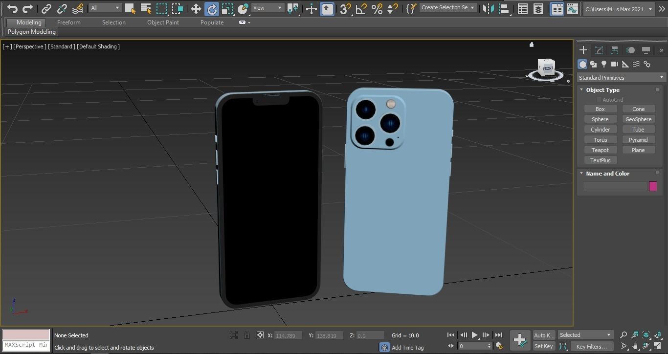 2021 iphone 13 pro game asset Low-poly 3D model_13