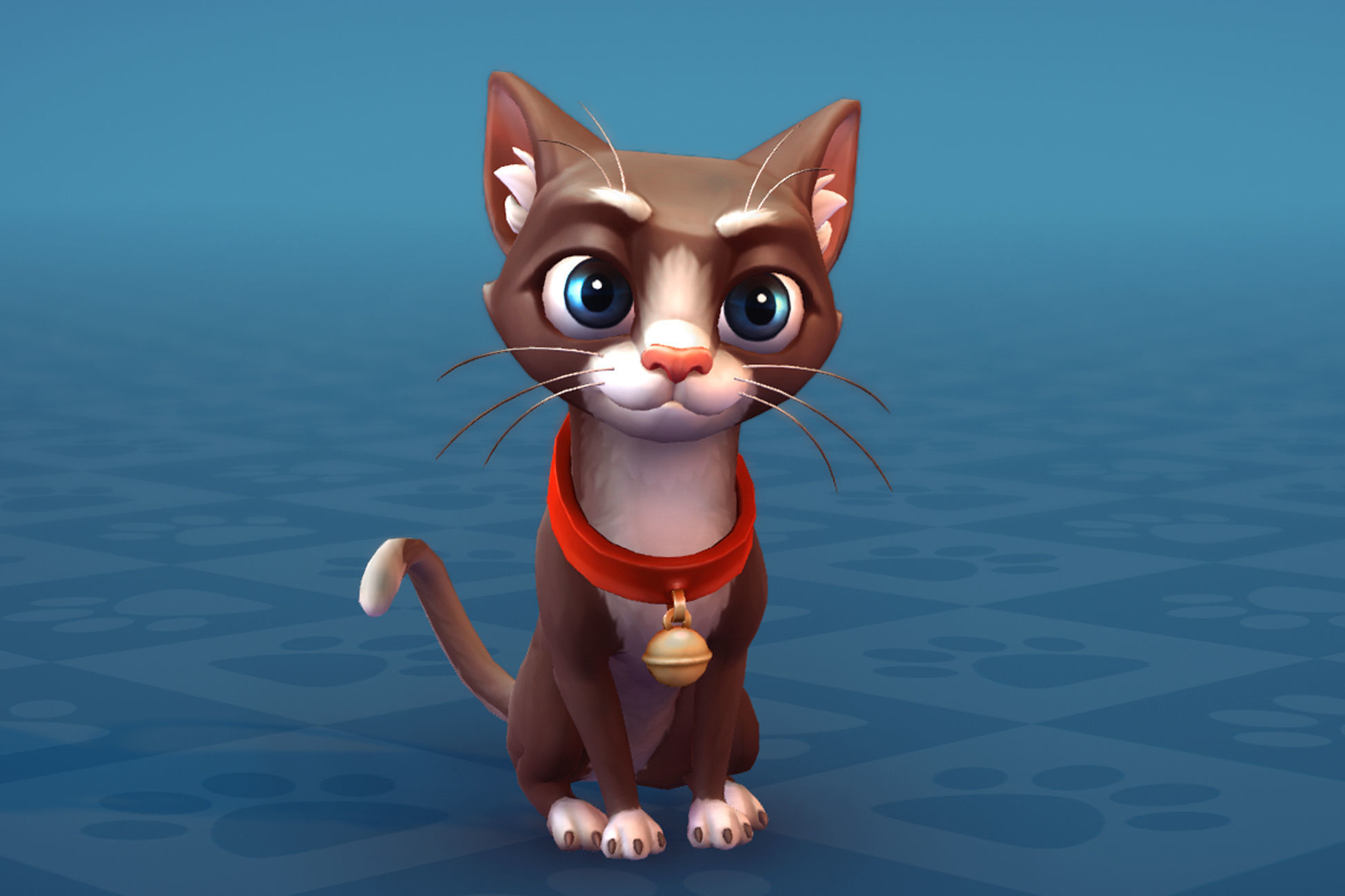 Cats Cartoon Low-poly 3D model_4