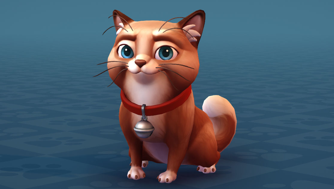 Cats Cartoon Low-poly 3D model_10