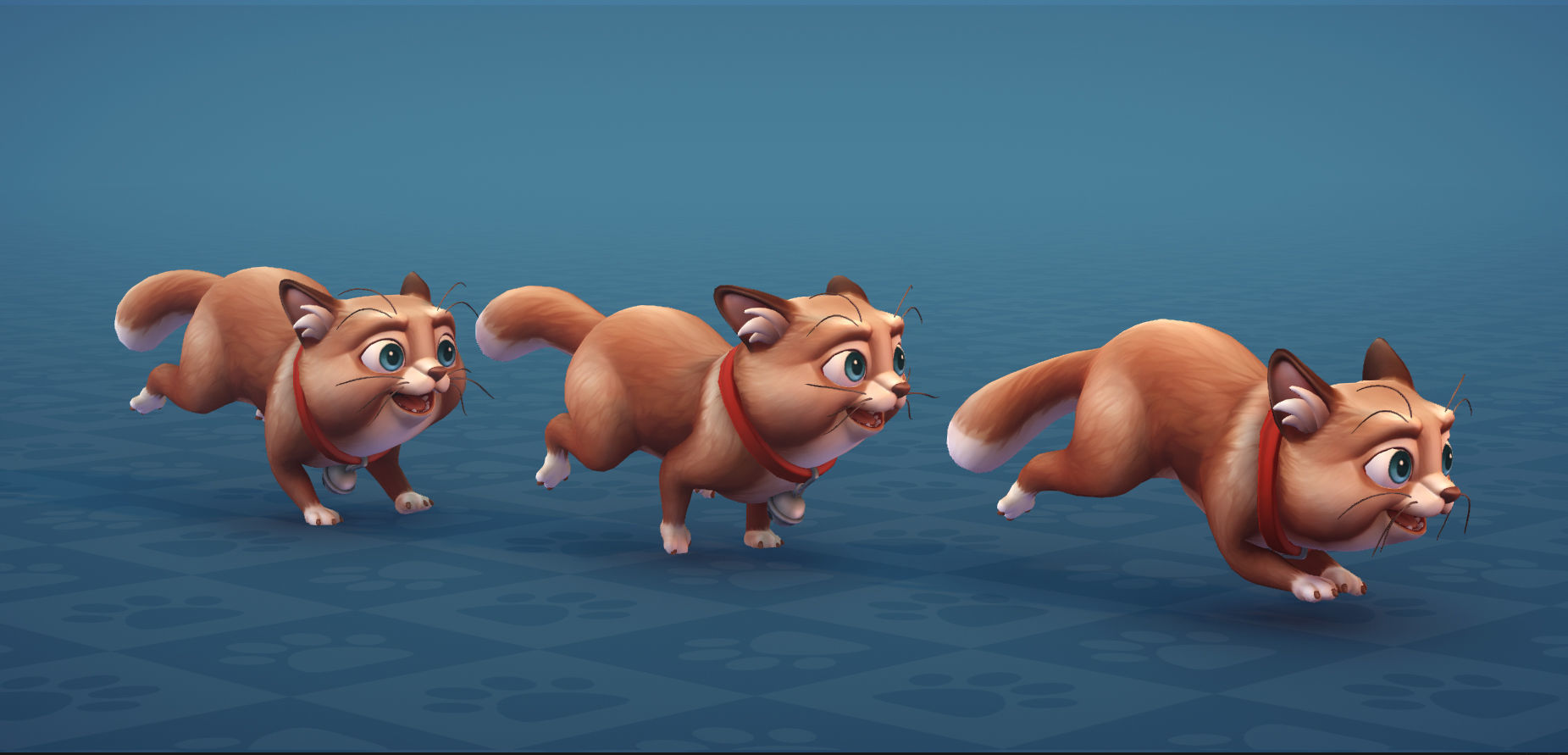 Cats Cartoon Low-poly 3D model_12