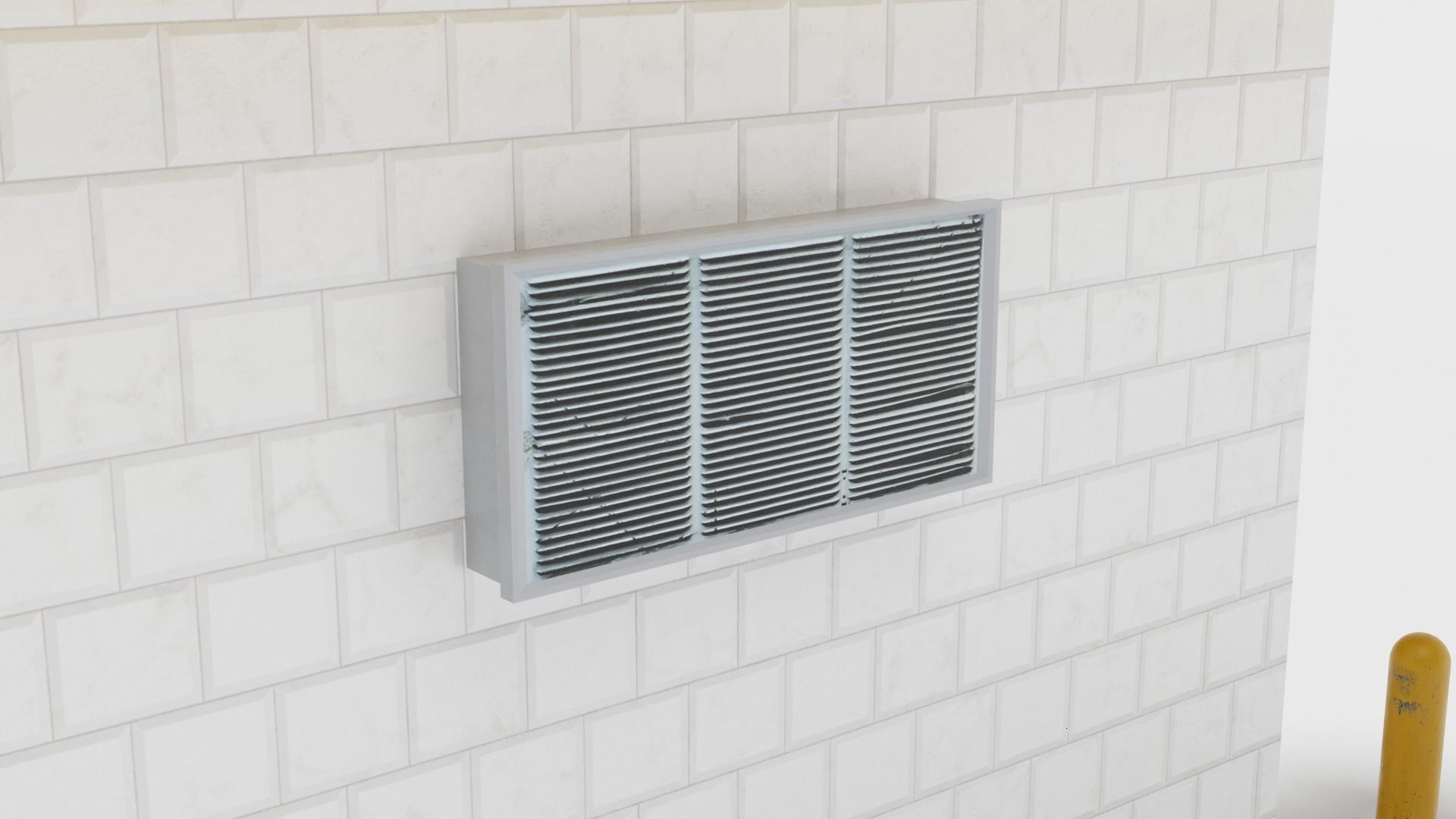 Security guard booth Low-poly 3D model_7