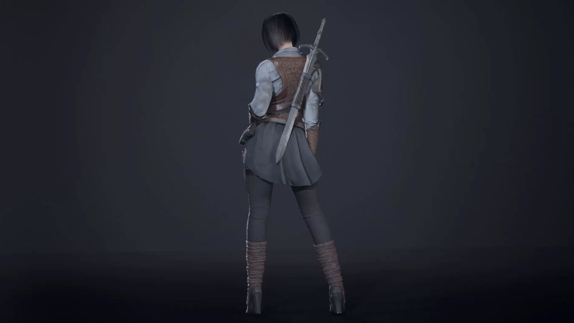 Anastasia game character Low-poly 3D model_8