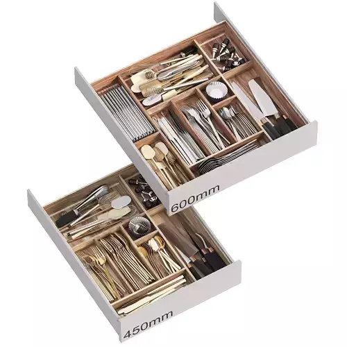 Filling kitchen drawers 3D model