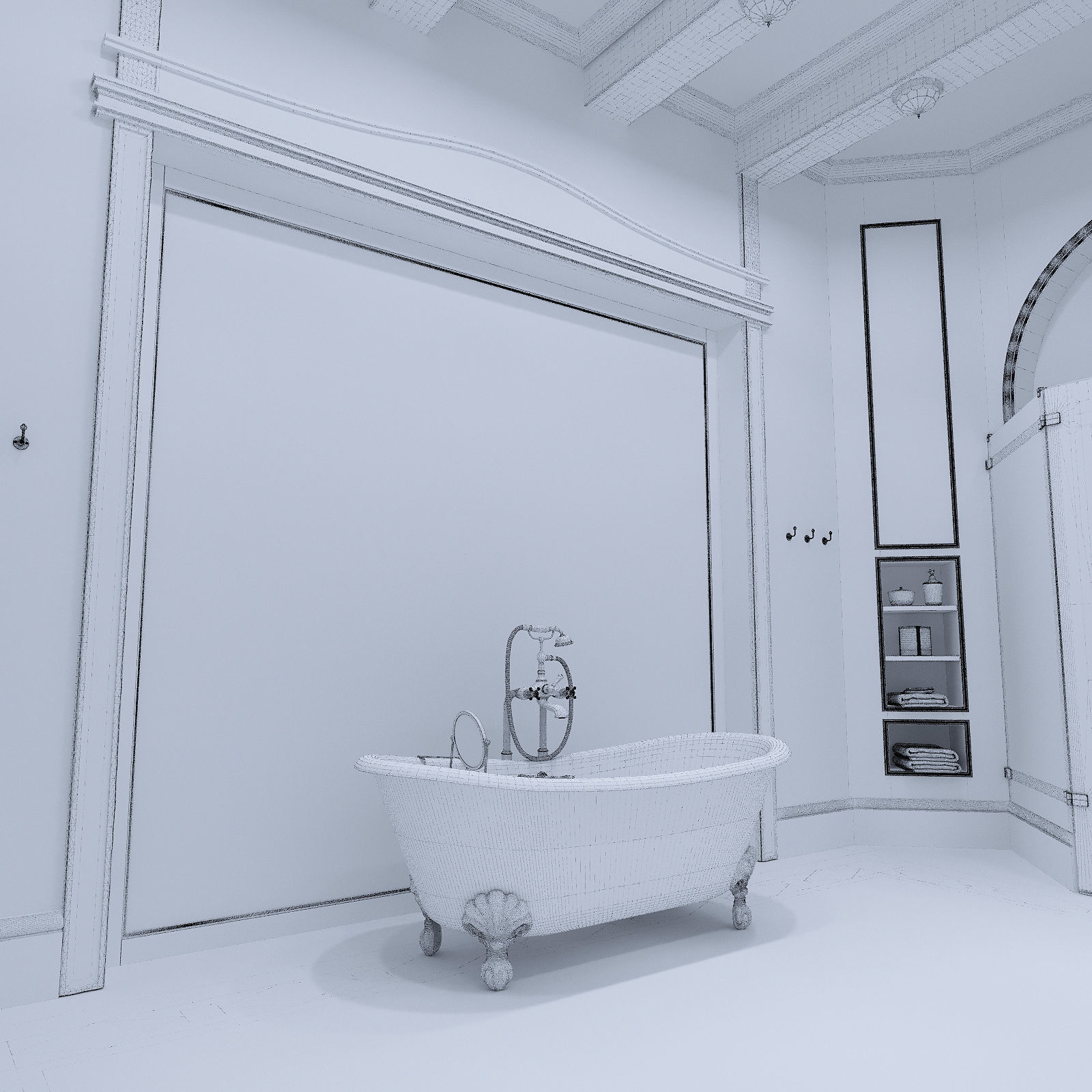 Bathroom in a Provance style 3D model_10