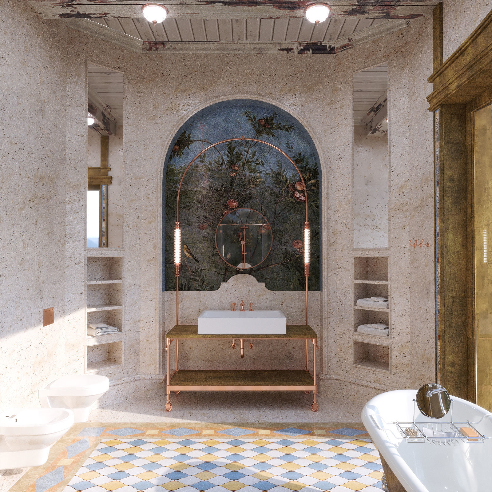 Bathroom in a Provance style 3D model_1