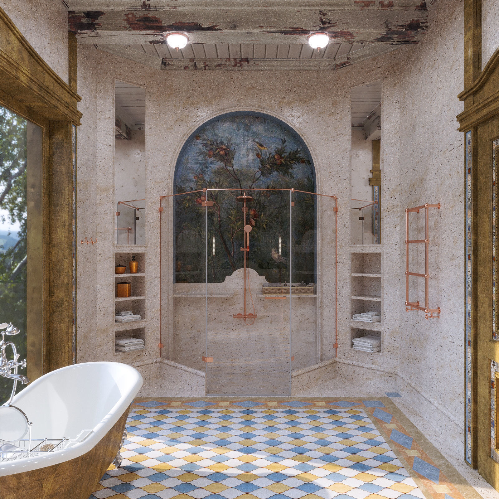 Bathroom in a Provance style 3D model_2