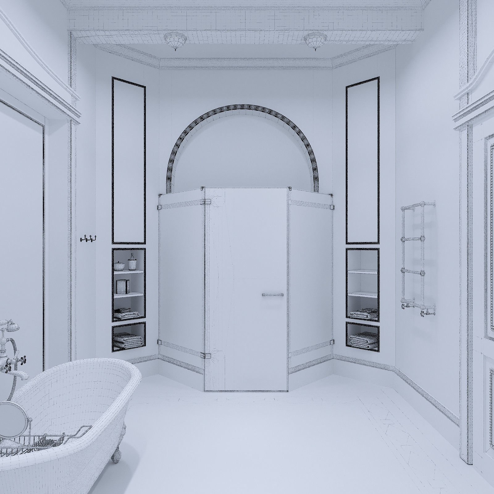 Bathroom in a Provance style 3D model_9