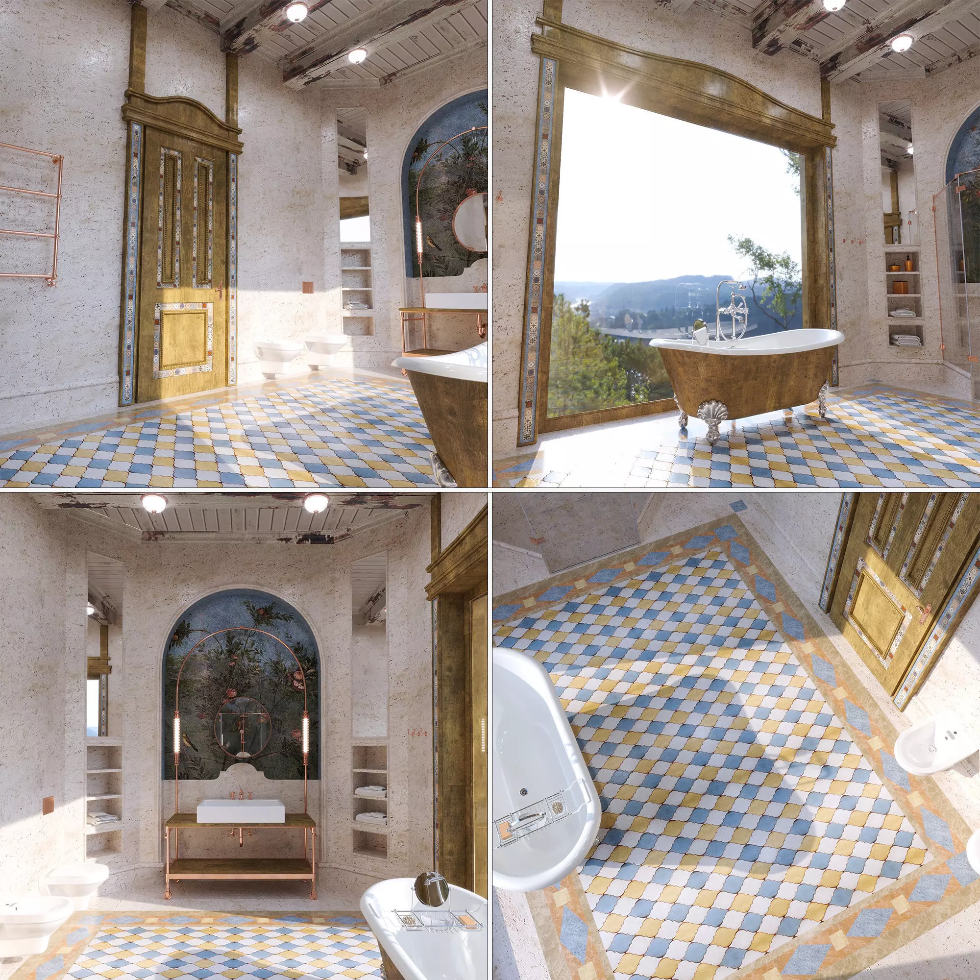 Bathroom in a Provance style 3D model_0