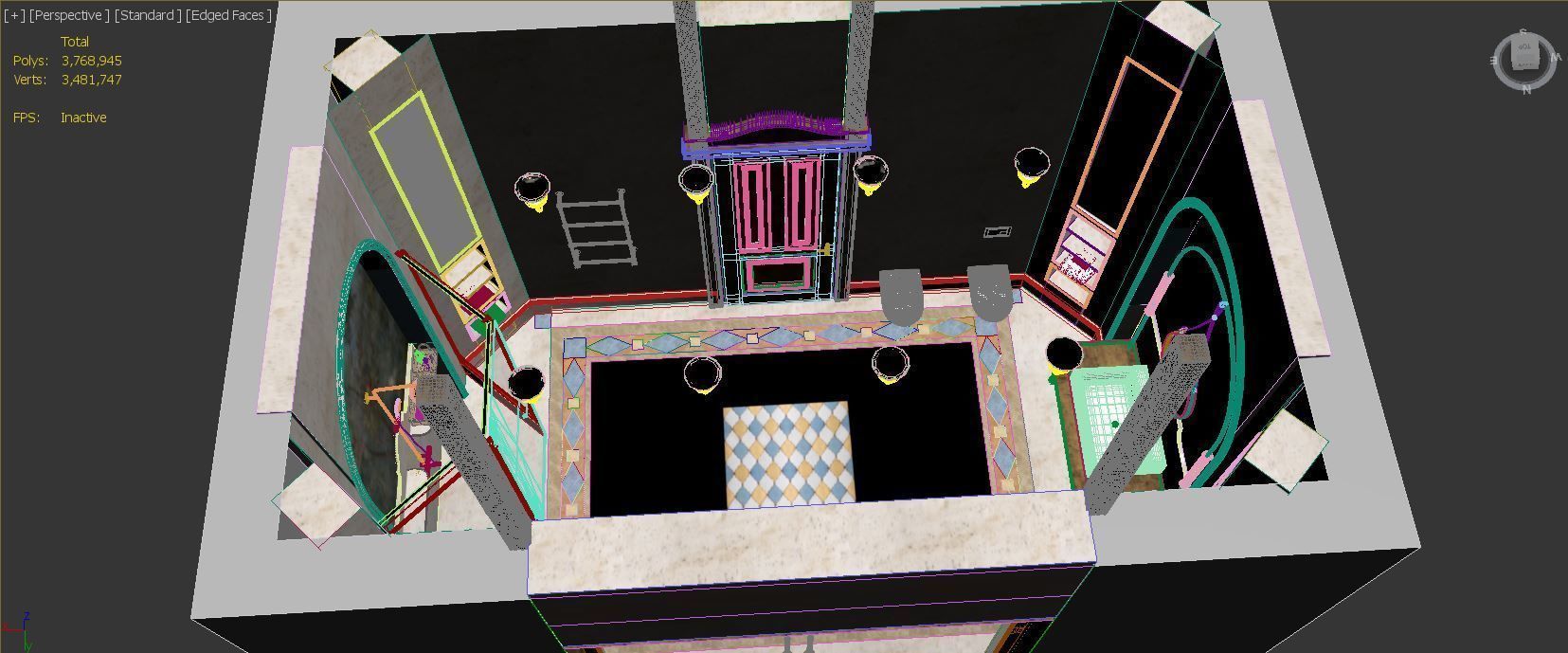 Bathroom in a Provance style 3D model_12