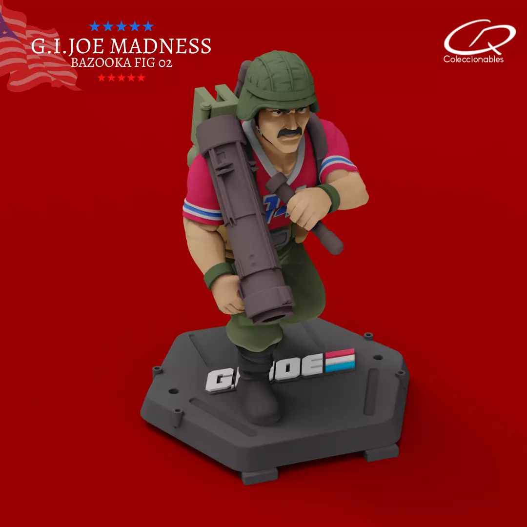 GI JOE Characters Bazooka GI JOE full-figure pose 02 3D print model_0