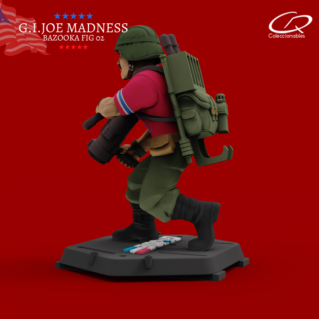 GI JOE Characters Bazooka GI JOE full-figure pose 02 3D print model_2