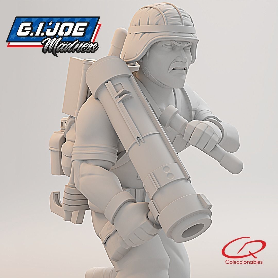 GI JOE Characters Bazooka GI JOE full-figure pose 02 3D print model_10