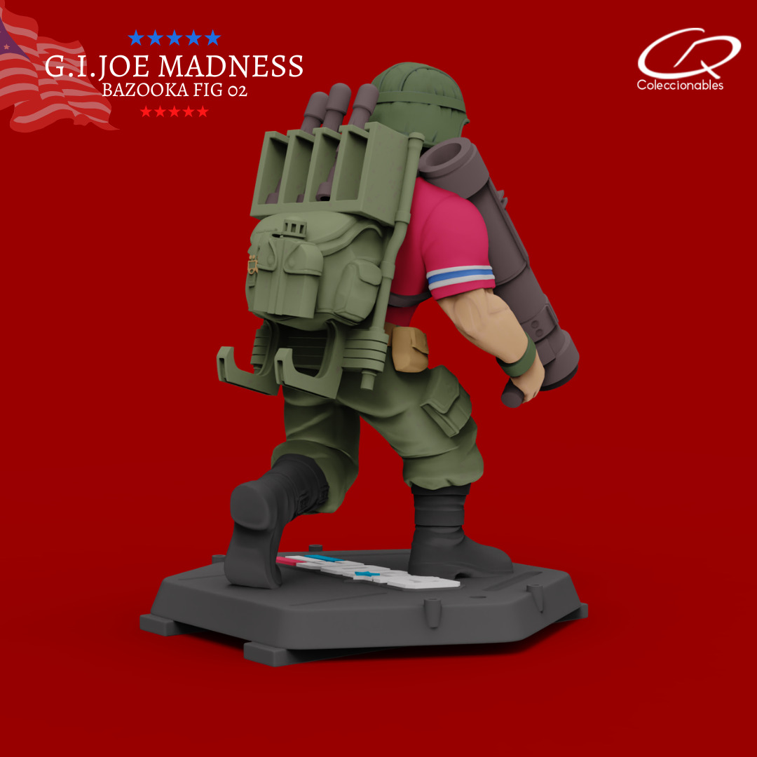 GI JOE Characters Bazooka GI JOE full-figure pose 02 3D print model_1