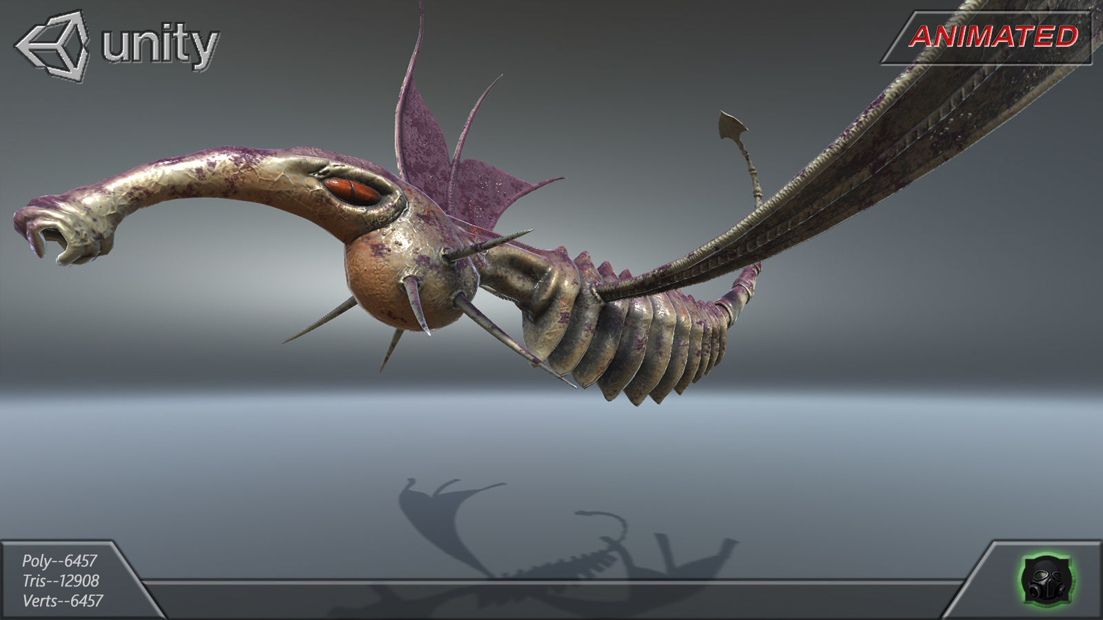 Alien Extraterrestrial Creature 05 Low-poly 3D model_11