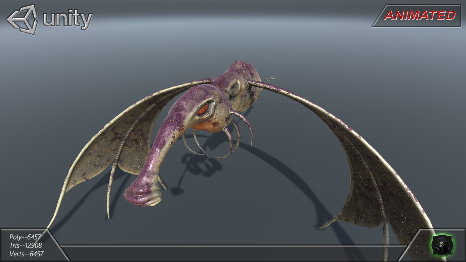 Alien Extraterrestrial Creature 05 Low-poly 3D model_13