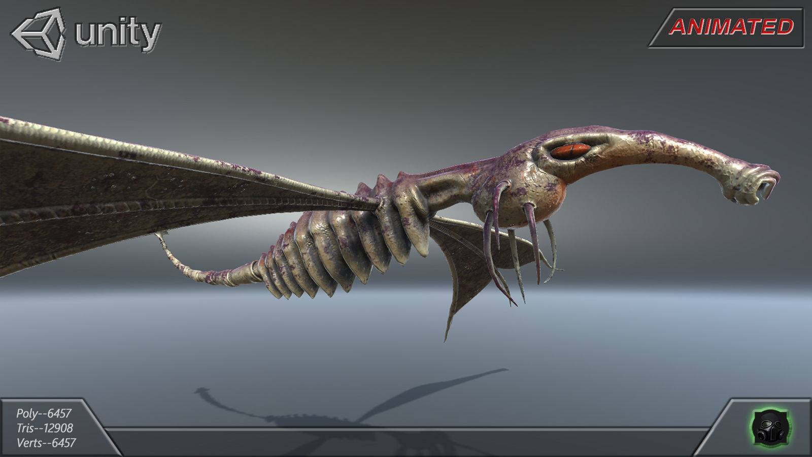 Alien Extraterrestrial Creature 05 Low-poly 3D model_6