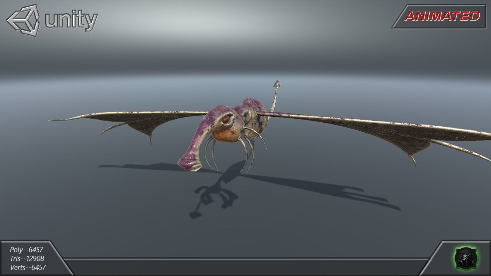 Alien Extraterrestrial Creature 05 Low-poly 3D model_16