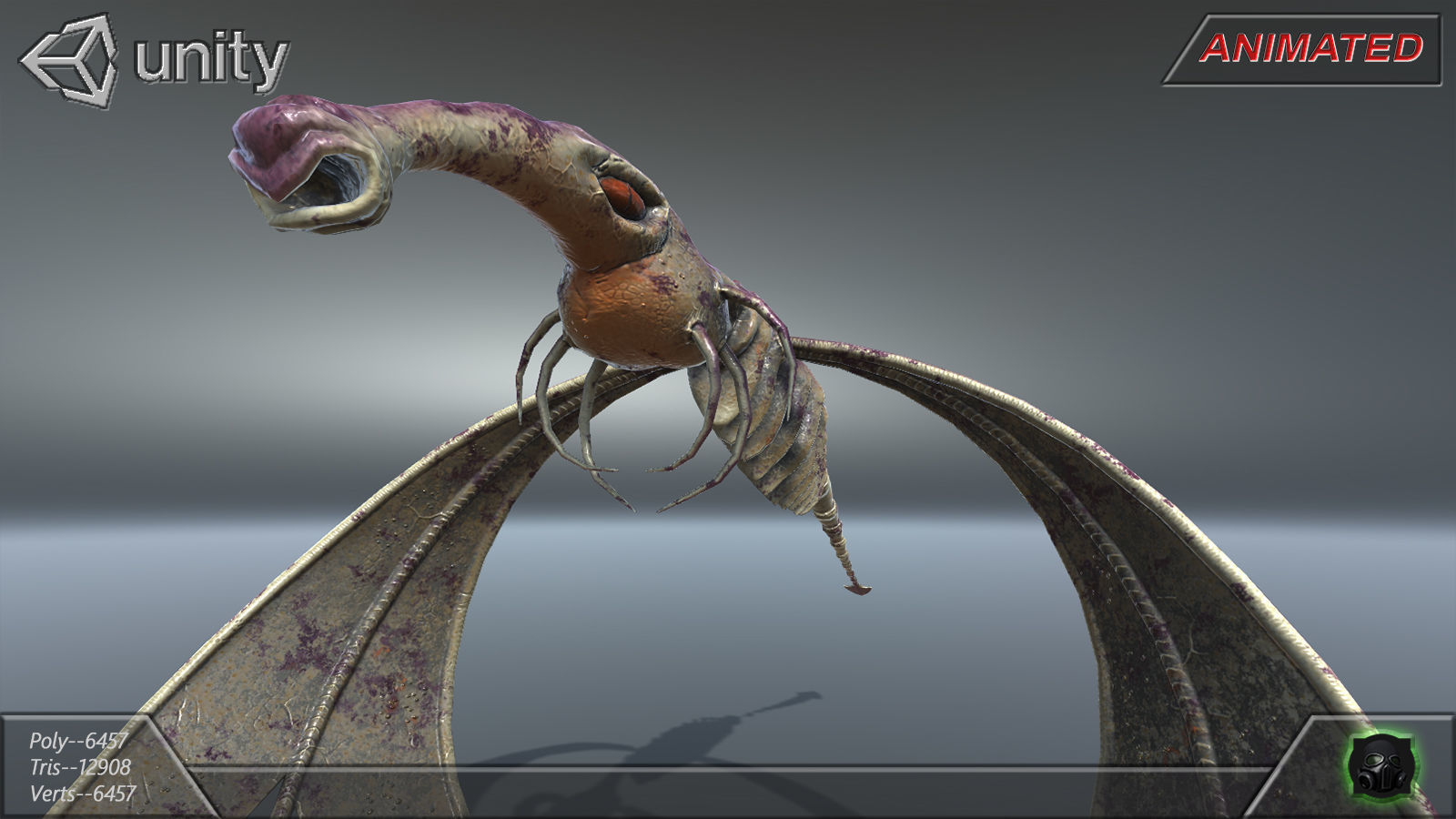 Alien Extraterrestrial Creature 05 Low-poly 3D model_9