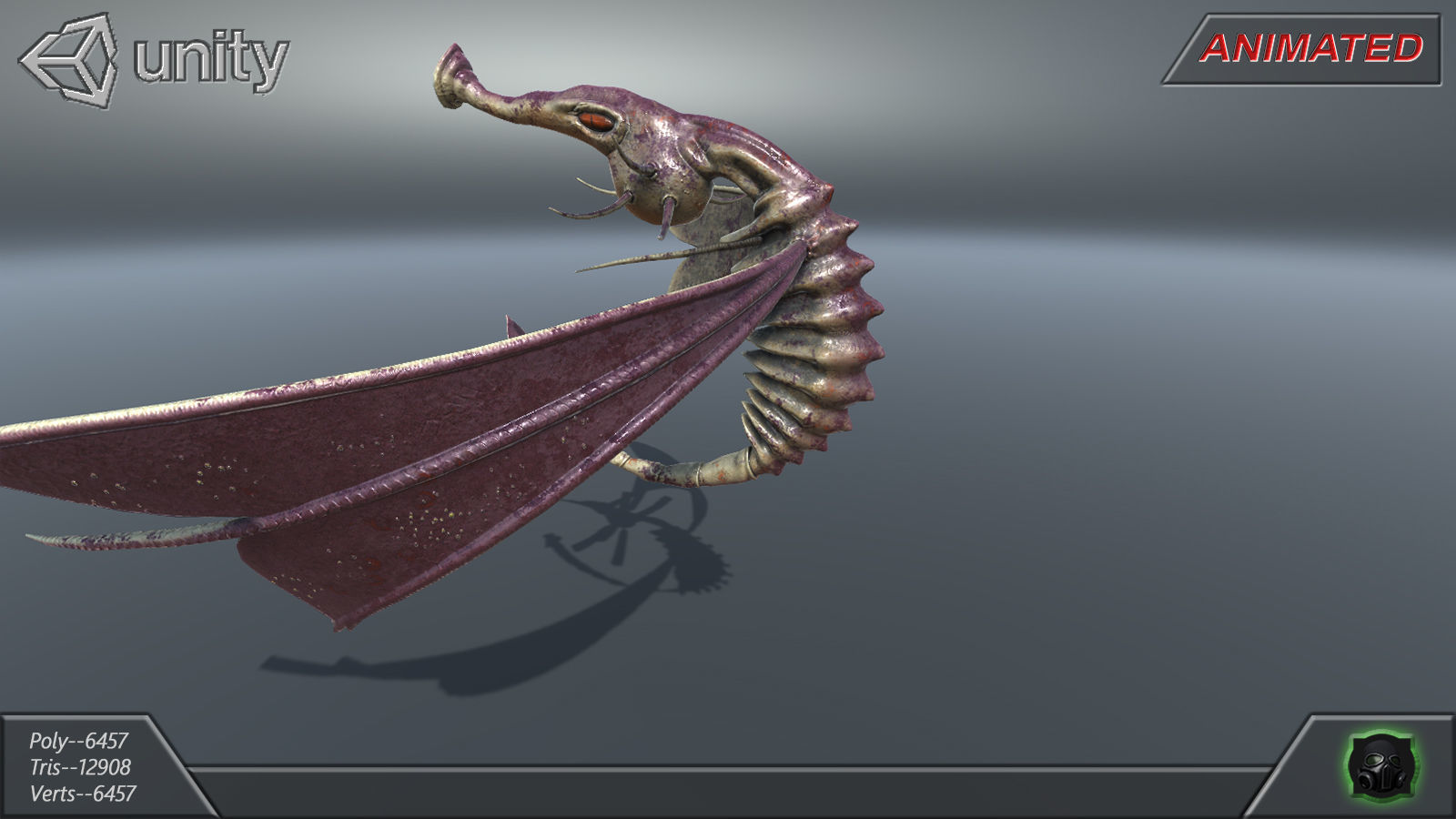 Alien Extraterrestrial Creature 05 Low-poly 3D model_10