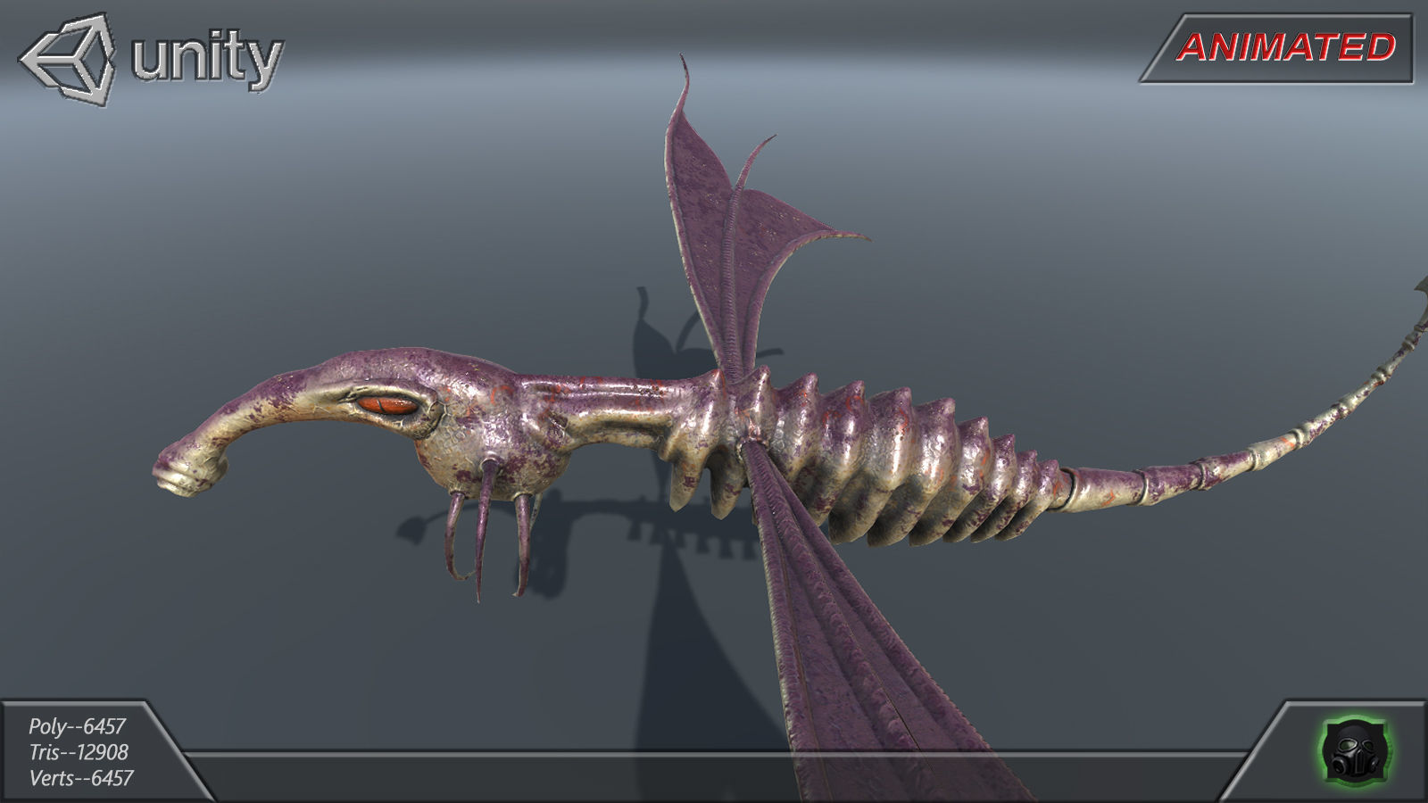 Alien Extraterrestrial Creature 05 Low-poly 3D model_5