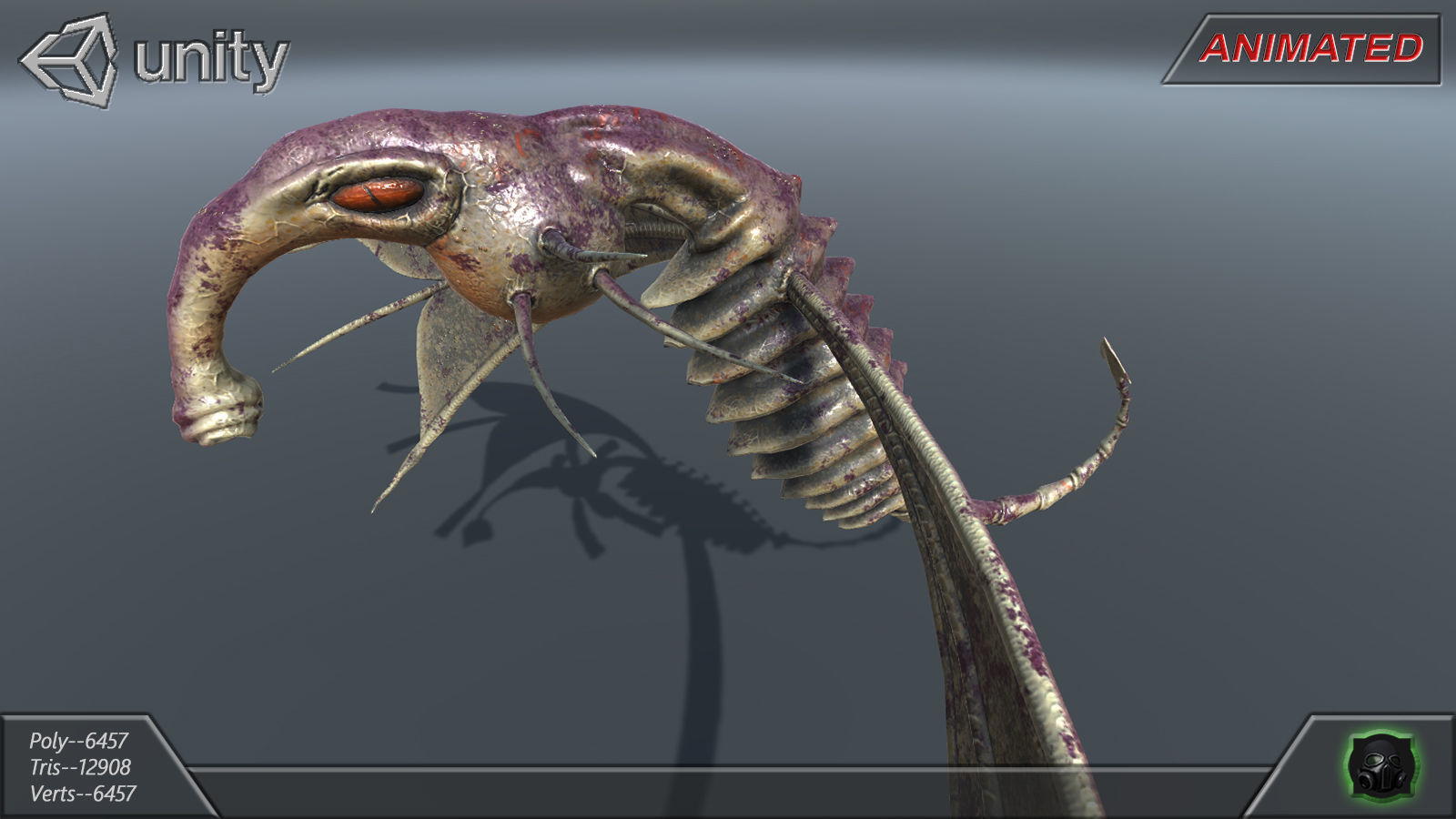 Alien Extraterrestrial Creature 05 Low-poly 3D model_2