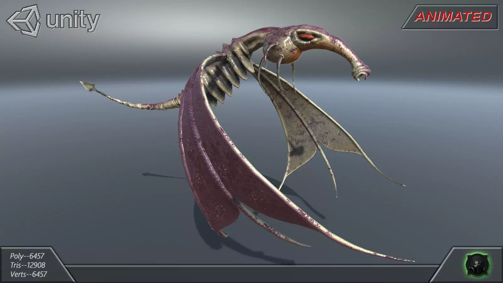 Alien Extraterrestrial Creature 05 Low-poly 3D model_0