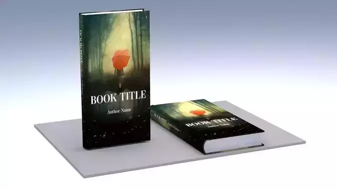 Book 3D Model cover mockup