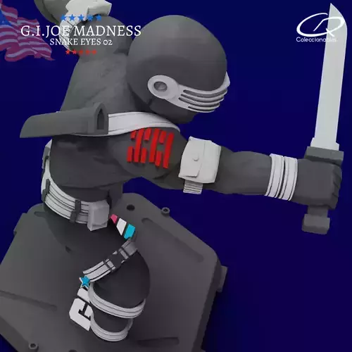 GI JOE Character Snake Eyes Full-figure  Pose 02 3D print model