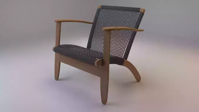 Rope and Eucalyptus Lounge Chair