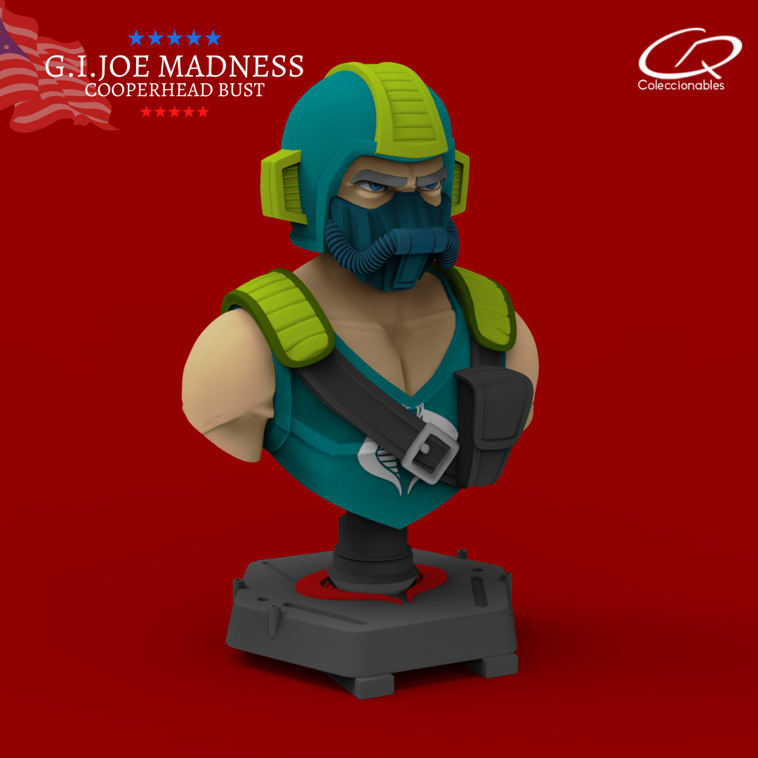 GI JOE Charaters CooperHead Bust 3D print model_1