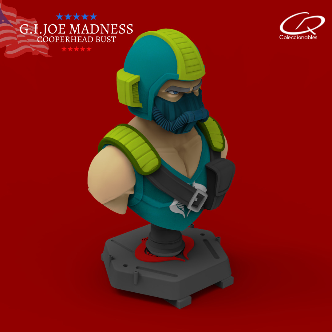 GI JOE Charaters CooperHead Bust 3D print model_3