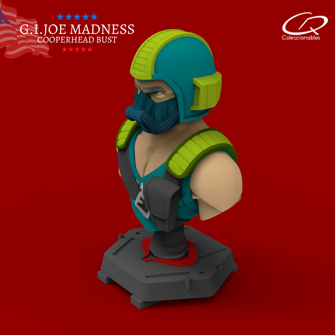 GI JOE Charaters CooperHead Bust 3D print model_5
