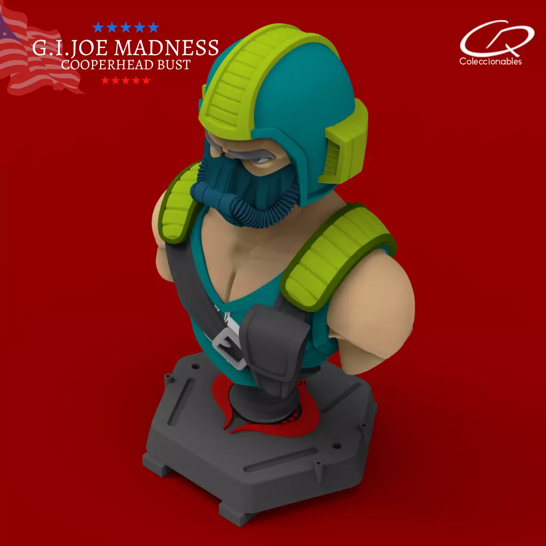 GI JOE Charaters CooperHead Bust 3D print model_0