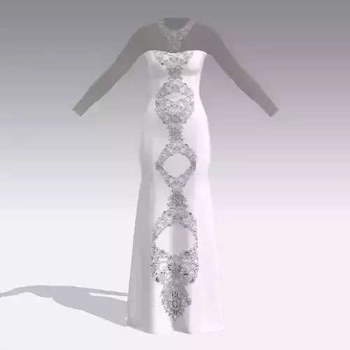 DRESS LACE WHITE DRESS HEART NECKLINE LOOK