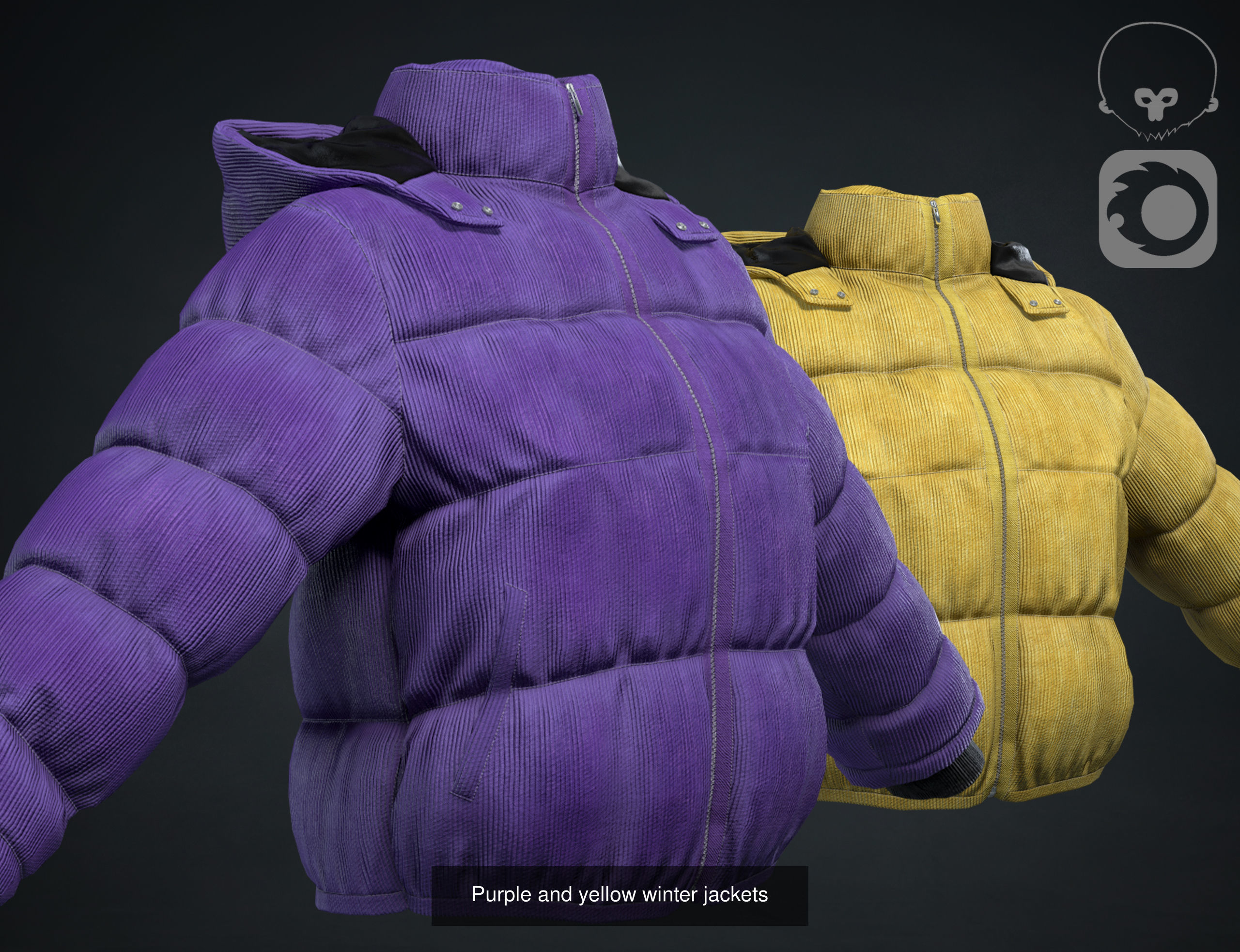 Winter jackets pack 3D Model Collection_1