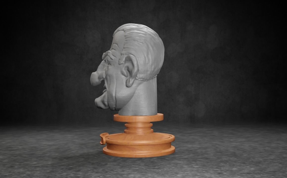Lyndon B Johnson caricature STL 3D print model_11